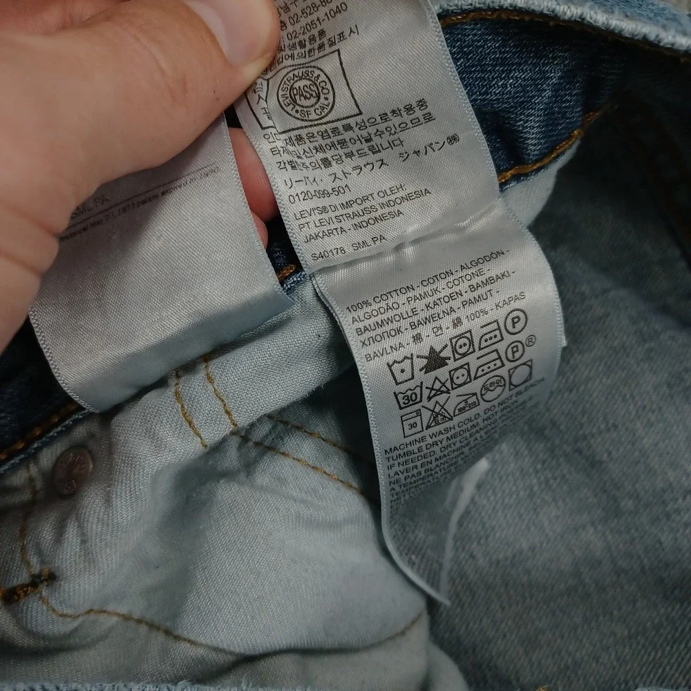 Levis 559 Jeans Men 32x30 Blue Denim Relaxed Fit Straight Leg Pockets Distressed